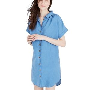 MADEWELL Denim Central Shirtdress Jeans Mini Midi Dress Size M Casual Relaxed